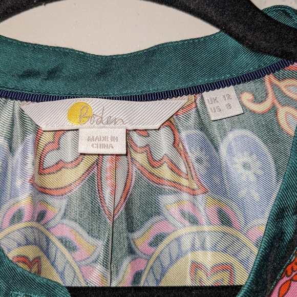 Boden Green Blouson floral blouse - Picture 5 of 10